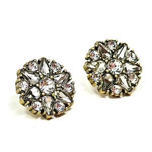Baublebar Rhinestone Stud Earrings Bronze Color